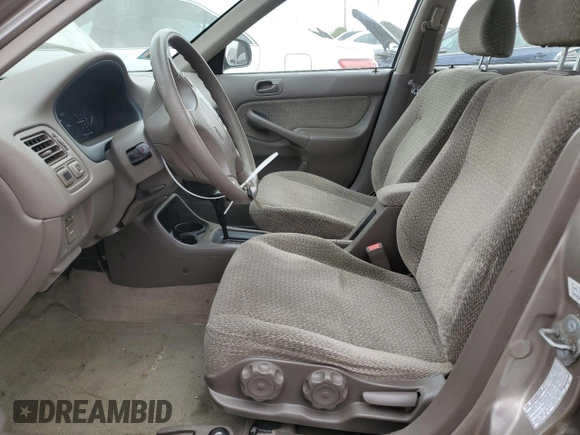 2000 Honda Civic LX with VIN 1HGEJ6677YL043935, listed as a Copart auction lot 56601325 with 163,195 mi miles and Clean Title. Bid and sale history available at DreamBid. Image 7.