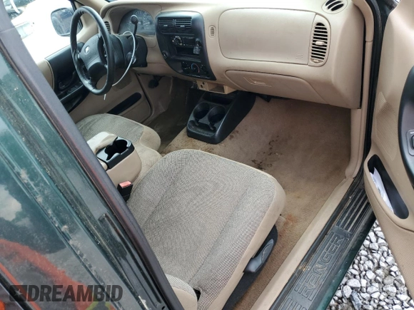 2002 Ford Ranger XL Fleet with VIN 1FTYR44U42PA17990, listed as a Copart auction lot 54319805 with 188,960 mi miles and Salvage title. Bid and sale history available at DreamBid. Image 8.