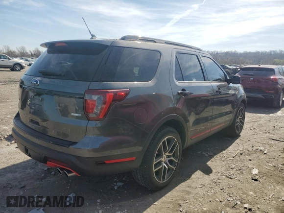 2018 Ford Explorer Sport with VIN 1FM5K8GT0JGB41704, listed as a Copart auction lot 50730935 with 92,621 mi miles and Salvage Title. Bid and sale history available at DreamBid. Image 3.