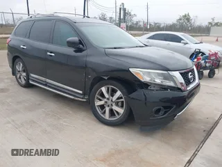 2014 Nissan Pathfinder Platinum with VIN 5N1AR2MN0EC619145, listed as a IAAI auction lot 41032657 with 148,405 mi miles and . Bid and sale history available at DreamBid. Image 1.
