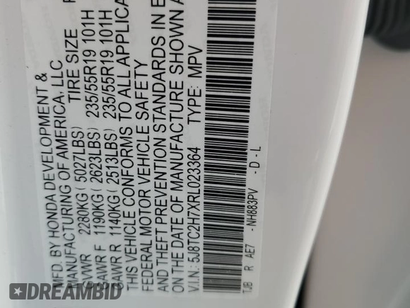 2024 Acura RDX w/Advance Package with VIN 5J8TC2H7XRL023364, listed as a Copart auction lot 78395644 with 6,953 mi miles and Salvage Title. Bid and sale history available at carsss.com. Image 15.