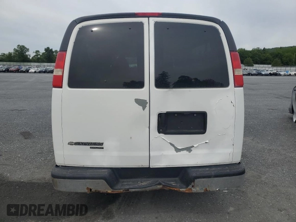 2012 Chevrolet Express Passenger 1LT with VIN 1GAZG1FG9C1143775, listed as a Copart auction lot 58383685 with Not provided miles and Salvage title. Bid and sale history available at DreamBid. Image 6.