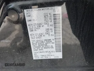 2015 Nissan Rogue SL with VIN 5N1AT2MV4FC854201, listed as a IAAI auction lot 42127639 with 146,760 mi miles and . Bid and sale history available at carsss.com. Image 9.
