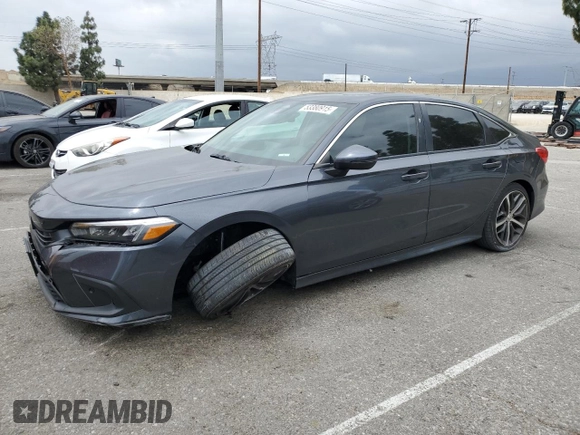 2022 Honda Civic Touring z VIN 2HGFE1F93NH314236, wystawiony jako Copart lot #53380915 z przebiegiem 25 302 mil mil oraz Szkoda całkowita • Salvage title. Historia ofert i sprzedaży dostępna na DreamBid. Obrazek 1.