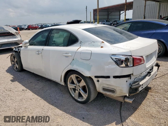 2011 Lexus IS 250 with VIN JTHBF5C23B2101475, listed as a Copart auction lot 57382285 with 161,801 mi miles and Salvage title. Bid and sale history available at DreamBid. Image 2.