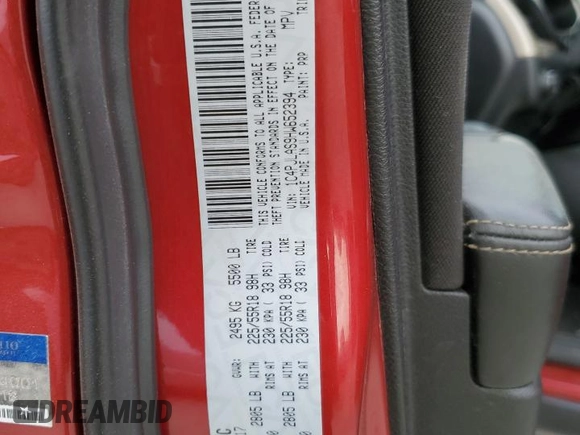 2017 Jeep Cherokee Altitude с VIN 1C4PJLAS9HW652394, выставлен на аукционе Copart как лот 78494294 с пробегом 102 270 миль миль и Списание • Salvage title. История ставок и продаж доступна на DreamBid. Изображение 13.