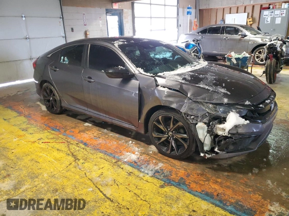2020 Honda Civic Sedan Sport with VIN 19XFC2F88LE026335, listed as a Copart auction lot 87795115 with 109,122 mi miles and Salvage Title. Bid and sale history available at carsss.com. Image 4.