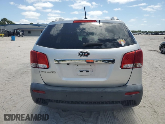 2011 Kia Sorento LX with VIN 5XYKT3A15BG153950, listed as a Copart auction lot 54901365 with 113,889 mi miles and Salvage Title. Bid and sale history available at carsss.com. Image 6.