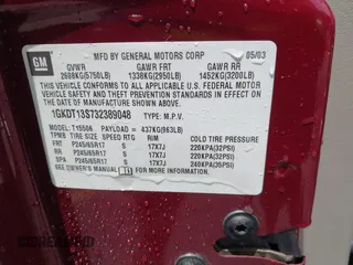 2003 GMC Envoy SLE z VIN 1GKDT13S732389048, wystawiony jako IAAI lot #42414696 z przebiegiem 215 253 mil mil oraz . Historia ofert i sprzedaży dostępna na DreamBid. Obrazek 9.