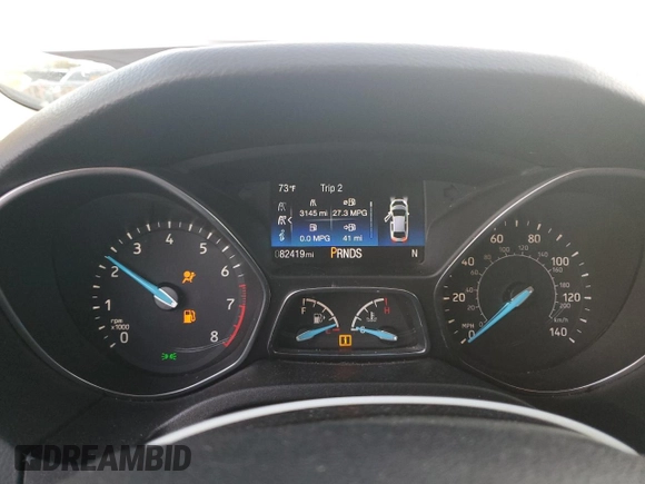 2017 Ford Focus SEL with VIN 1FADP3H2XHL258305, listed as a Copart auction lot 43835715 with 82,419 mi miles and Salvage Title. Bid and sale history available at carsss.com. Image 9.