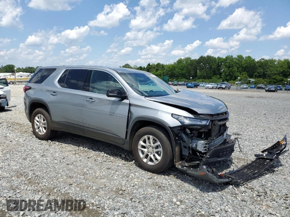 2023 Chevrolet Traverse LS with VIN 1GNERFKW8PJ278754, listed as a Copart auction lot 56452164 with 18,627 mi miles and Salvage Title. Bid and sale history available at carsss.com. Image 4.