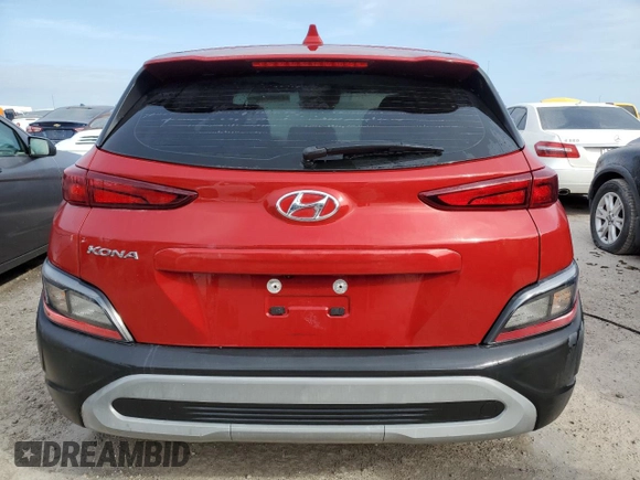2022 Hyundai Kona SE with VIN KM8K22ABXNU804283, listed as a Copart auction lot 73907404 with 0 mi miles and Non Repairable. Bid and sale history available at carsss.com. Image 6.
