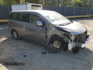 2015 Nissan Quest SV with VIN JN8AE2KP7F9120821, listed as a Copart auction lot 53998065 with 106,702 mi miles and Salvage Title. Bid and sale history available at carsss.com. Image 4.