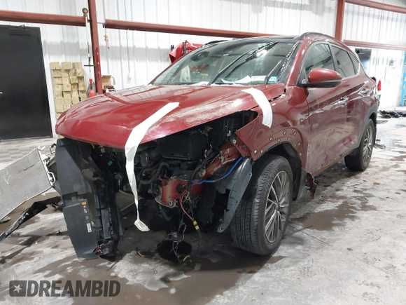 2019 Hyundai Tucson Ultimate with VIN KM8J3CAL2KU005486, listed as a IAAI auction lot 41605303 with 4,033 mi miles. Bid and sale history available at carsss.com. Image 2.