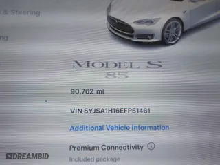 2014 Tesla Model S 60 kWh Battery with VIN 5YJSA1H16EFP51461, listed as a IAAI auction lot 40636898 with 90,762 mi miles. Bid and sale history available at carsss.com. Image 15.