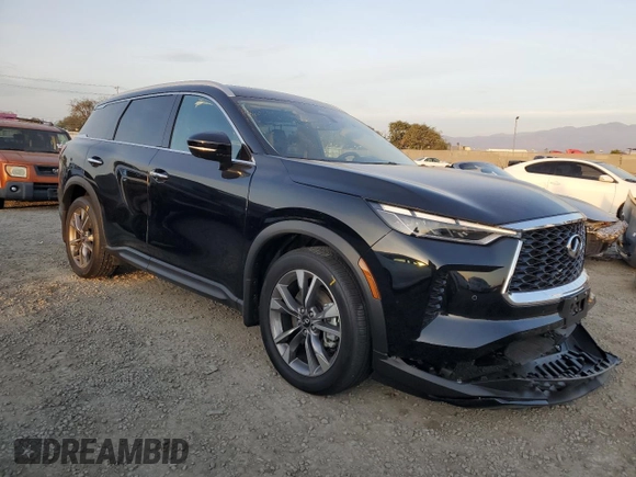 2024 Infiniti QX60 Luxe with VIN 5N1DL1FS7RC341460, listed as a Copart auction lot 43569605 with 4,080 mi miles and Salvage title. Bid and sale history available at DreamBid. Image 4.