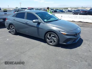 2024 Hyundai Elantra SEL with VIN KMHLS4DG3RU795634, listed as a IAAI auction lot 42506655 with 19,443 mi miles and . Bid and sale history available at DreamBid. Image 1.