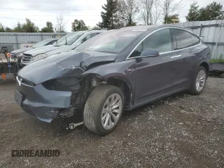 2021 Tesla Model X Long Range Plus with VIN 5YJXCDE27MF320737, listed as a Copart auction lot 71607534 with 46,679 mi miles and Salvage Title. Bid and sale history available at carsss.com. Image 1.