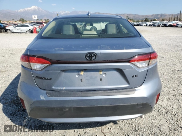 2022 Toyota Corolla LE with VIN JTDEPMAE9NJ224159, listed as a Copart auction lot 46704655 with 44,133 mi miles and Salvage Title. Bid and sale history available at carsss.com. Image 6.