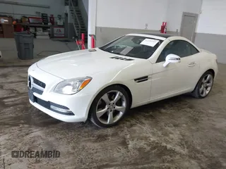 2012 Mercedes-Benz SLK-Class SLK 350 with VIN WDDPK5HA7CF033281, listed as a IAAI auction lot 41446225 with 99,518 mi miles. Bid and sale history available at carsss.com. Image 2.
