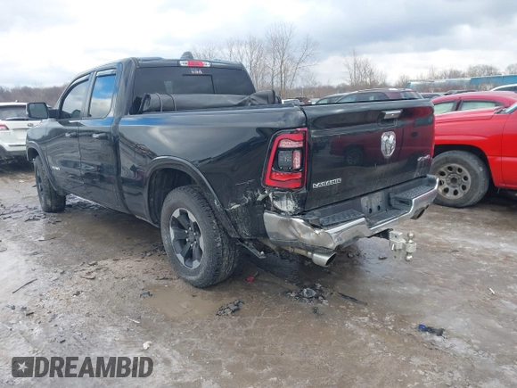 2019 Ram 1500 Laramie with VIN 1C6SRFDT6KN869740, listed as a IAAI auction lot 41563751 with 132,611 mi miles. Bid and sale history available at carsss.com. Image 3.