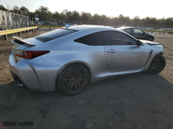 2017 Lexus RC F with VIN JTHHP5BC1H5006552, listed as a Copart auction lot 48879795 with 64,593 mi miles and Salvage Title. Bid and sale history available at carsss.com. Image 3.