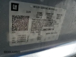 2021 GMC Sierra 1500 AT4 with VIN 1GTP9EEL8MZ156714, listed as a Copart auction lot 75759564 with 42,648 mi miles and Salvage Title. Bid and sale history available at carsss.com. Image 13.