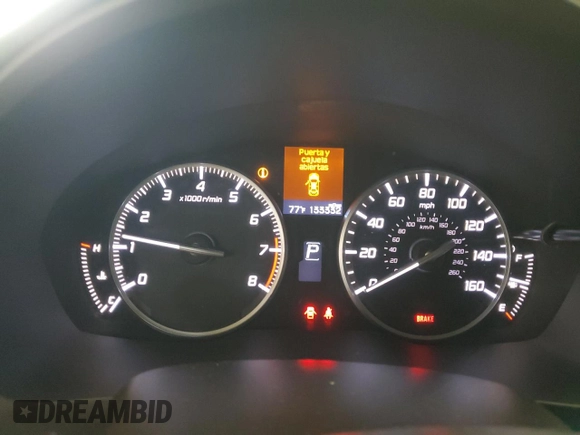 2013 Acura ILX Tech Pkg with VIN 19VDE1F73DE013201, listed as a Copart auction lot 54566095 with 133,332 mi miles and Salvage Title. Bid and sale history available at carsss.com. Image 9.