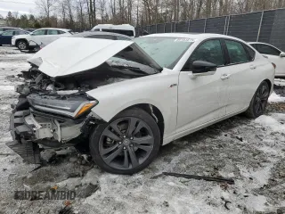 2021 Acura TLX w/A-Spec Package with VIN 19UUB5F51MA014230, listed as a Copart auction lot 89163515 with 0 mi miles and Salvage Title. Bid and sale history available at carsss.com. Image 1.