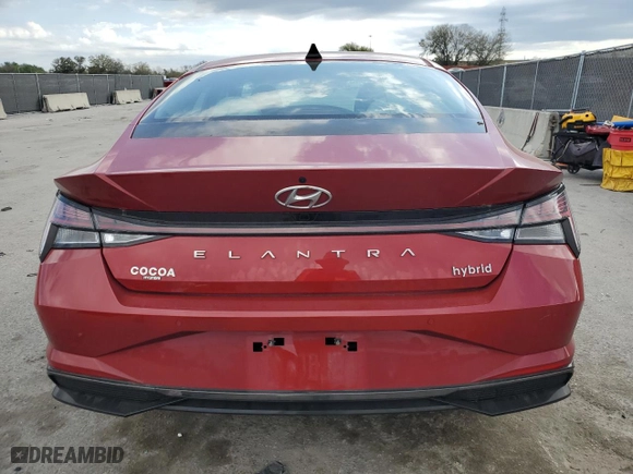 2022 Hyundai Elantra Hybrid Limited with VIN KMHLN4AJXNU019115, listed as a Copart auction lot 45659325 with 74,250 mi miles and Salvage Title. Bid and sale history available at carsss.com. Image 6.