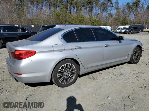 2018 BMW 5 Series 530i xDrive with VIN WBAJA7C51JWA74673, listed as a Copart auction lot 49479335 with 98,312 mi miles and Salvage Title. Bid and sale history available at carsss.com. Image 3.