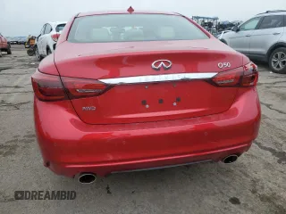 2024 Infiniti Q50 Luxe with VIN JN1EV7BR4RM630852, listed as a Copart auction lot 44844395 with 12,051 mi miles and Salvage Title. Bid and sale history available at DreamBid. Image 6.
