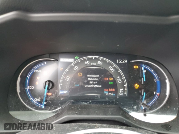 2024 Toyota RAV4 Hybrid LE with VIN 2T3UWRFV7RW200440, listed as a Copart auction lot 55034115 with 56,754 mi miles and Salvage title. Bid and sale history available at DreamBid. Image 9.
