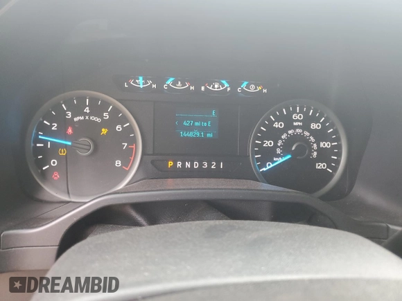 2015 Ford F-150 XL with VIN 1FTEX1C8XFFA48801, listed as a Copart auction lot 43728595 with 144,829 mi miles and Salvage Title. Bid and sale history available at carsss.com. Image 9.