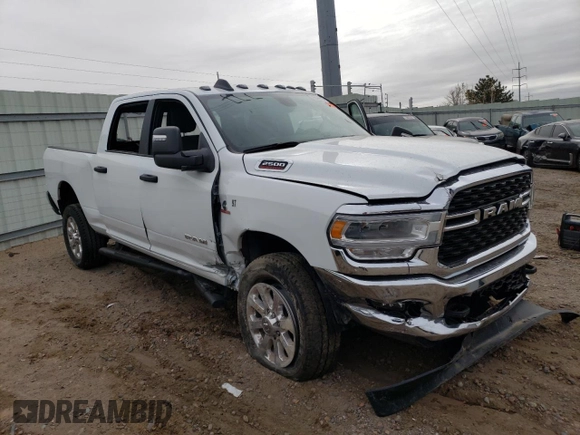 2023 Ram 2500 Big Horn with VIN 3C6UR5DL7PG518595, listed as a Copart auction lot 79554083 with 13,102 mi miles and Salvage title. Bid and sale history available at DreamBid. Image 4.
