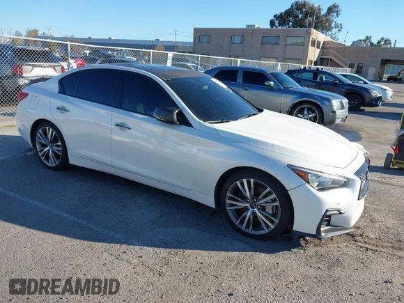 2020 Infiniti Q50 Edition 30 with VIN JN1EV7AP2LM200941, listed as a IAAI auction lot 41847776 with 70,349 mi miles and . Bid and sale history available at DreamBid. Image 1.