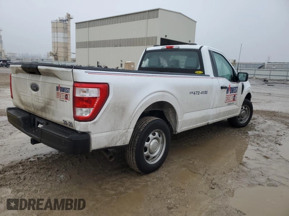 2022 Ford F-150 XL with VIN 1FTMF1CB7NKD02111, listed as a Copart auction lot 43138735 with 58,841 mi miles and Salvage Title. Bid and sale history available at carsss.com. Image 3.