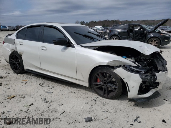 2022 BMW 3 Series M340i with VIN 3MW5U7J05N8C57442, listed as a Copart auction lot 47429075 with 50,798 mi miles and Salvage Title. Bid and sale history available at carsss.com. Image 4.