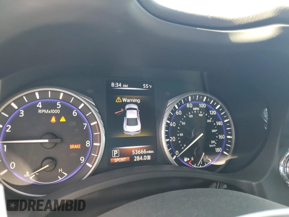2018 Infiniti Q60 Sport with VIN JN1EV7EK6JM341104, listed as a Copart auction lot 82397074 with 53,666 mi miles and Salvage Title. Bid and sale history available at DreamBid. Image 9.