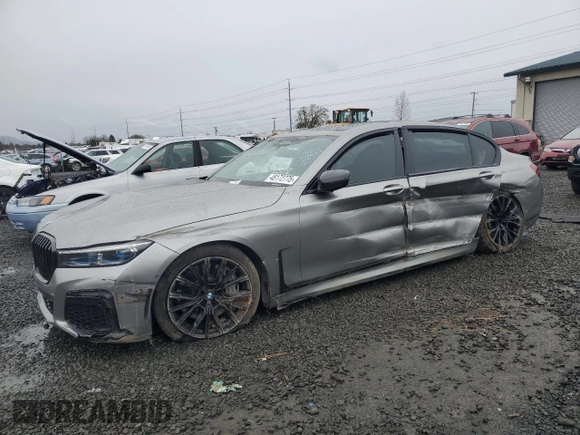 2020 BMW 7 Series 750i xDrive with VIN WBA7U2C00LGJ59975, listed as a Copart auction lot 48172775 with Not provided miles and Salvage title. Bid and sale history available at DreamBid. Image 1.