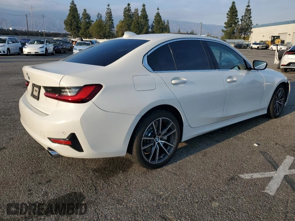 2020 BMW 3 Series 330i with VIN 3MW5R1J04L8B21380, listed as a Copart auction lot 42872005 with 89,553 mi miles and Salvage Title. Bid and sale history available at carsss.com. Image 3.
