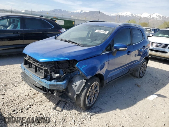 2019 Ford EcoSport Titanium with VIN MAJ6S3KLXKC289764, listed as a Copart auction lot 52997505 with 77,609 mi miles and Salvage Title. Bid and sale history available at DreamBid. Image 1.