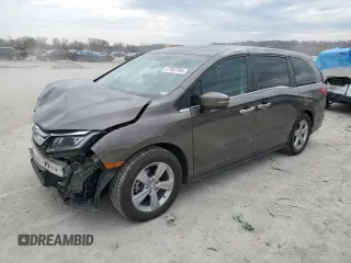 2019 Honda Odyssey EX-L with VIN 5FNRL6H76KB059111, listed as a Copart auction lot 47803744 with 49,260 mi miles and Salvage Title. Bid and sale history available at carsss.com. Image 1.