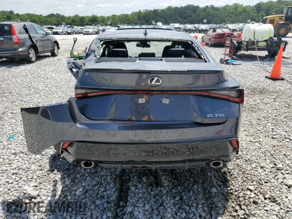 2024 Lexus IS 350 F Sport with VIN JTHBZ1B24R5082333, listed as a Copart auction lot 57138925 with 2,477 mi miles and Salvage title. Bid and sale history available at DreamBid. Image 6.