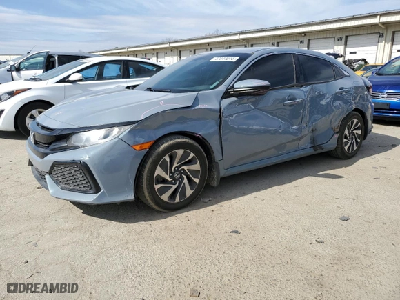 2017 Honda Civic Hatchback LX with VIN SHHFK7H23HU210428, listed as a Copart auction lot 47044015 with 123,826 mi miles and Salvage Title. Bid and sale history available at carsss.com. Image 1.