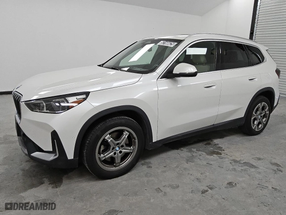 2023 BMW X1 xDrive28i with VIN WBX73EF00P5X20800, listed as a Copart auction lot 53166625 with 27,545 mi miles and Clean Title. Bid and sale history available at carsss.com. Image 1.