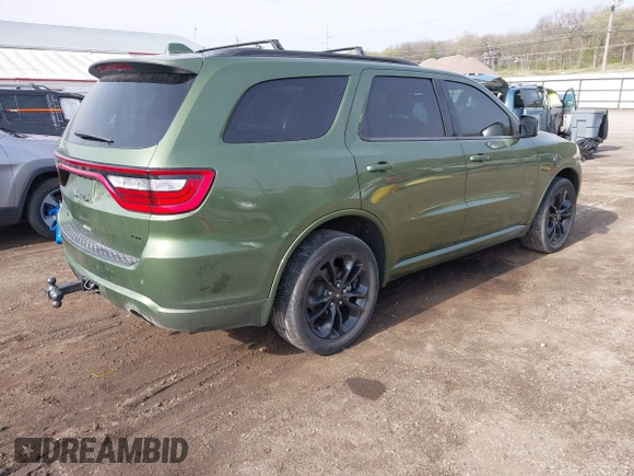 2021 Dodge Durango GT Plus with VIN 1C4RDJDGXMC663928, listed as a IAAI auction lot 42070119 with 77,110 mi miles and . Bid and sale history available at DreamBid. Image 4.
