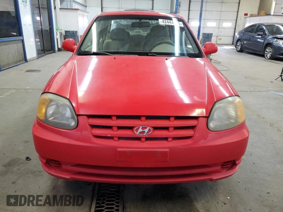 2004 Hyundai Accent GL with VIN KMHCG45C94U538368, listed as a Copart auction lot 42444565 with 163,028 mi miles and Salvage Title. Bid and sale history available at carsss.com. Image 5.