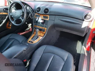 2005 Mercedes-Benz CLK 500 with VIN WDBTK75J55F163229, listed as a Copart auction lot 76276354 with 76,829 mi miles and Salvage Title. Bid and sale history available at DreamBid. Image 8.