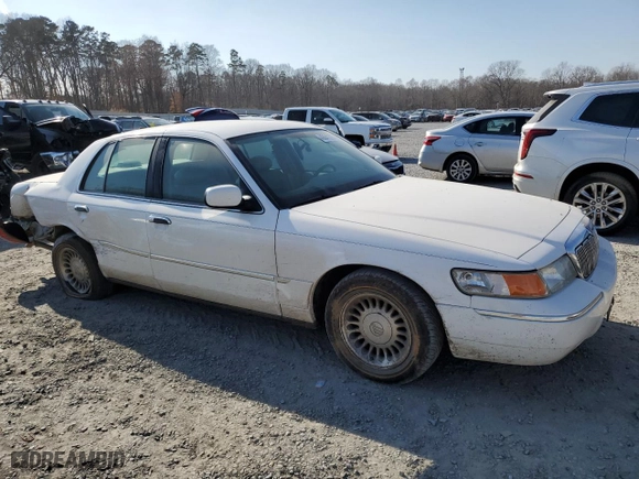 2002 Mercury Grand Marquis LS Premium with VIN 2MEFM75W02X649465, listed as a Copart auction lot 43841335 with 78,865 mi miles and Salvage Title. Bid and sale history available at carsss.com. Image 4.